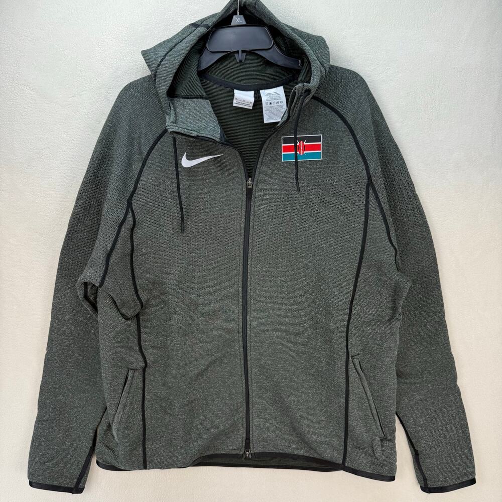 NIKE X KENYA MEN'S LARGE PRO ELITE WOVEN JACKET HOODIE CT4104-001 - Picture 1 of 7